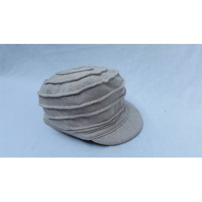 Parkhurst  Knit hat Tan Canada cotton Foam brim beret hat cap women's  eb-13669463